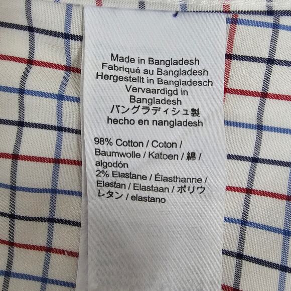 J. Crew Flex Wrinkle Free Dress Shirt Slim fit Men S Tattersall Check L/S - Picture 10 of 11